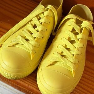 Bright Yellow Low-Top Sneakers